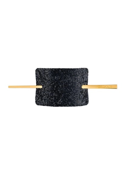 Заколка с кристаллами черная (1 шт)