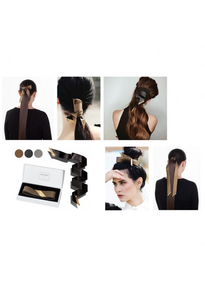 Кожаная лента / Leather Headband (серебряная)